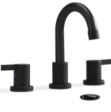 PHIESTINA 3 HOLE LOW ARCH WF015-1-MB 2 HANDLE WIDESPREAD BATHROOM FAUCET WF15