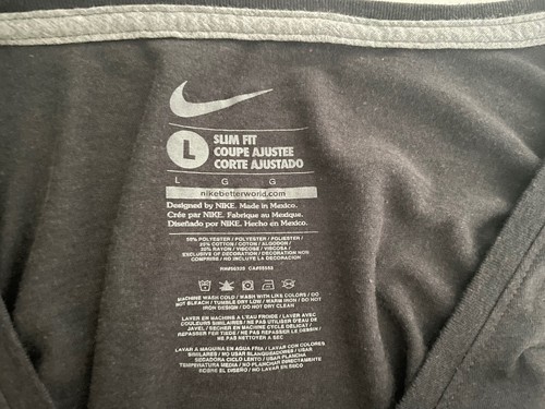 NIKE womens slim fit VIRGINIA TECH HOOKIE NATION v neck long sleeve shirt Large - Picture 4 of 4
