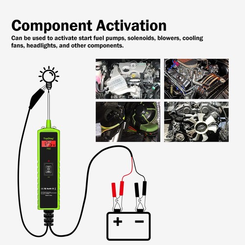 TopDiag P60 Automotive Circuit Probe Tester Kit Digital AC/DC Volt Tester G4N0 - Imagen 6 de 9