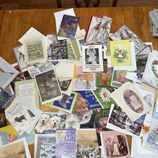 Lot of 50 Vintage Cards Greeting, Get Well soon, Birthday,  Christmas Cards