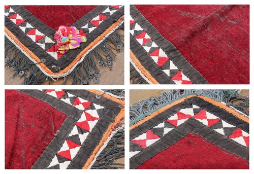 Mirror Bag Uzbek Fabric SET of 2 pcs 20.87" x 22.24" VINTAGE FAST Shipment 14570 - Picture 8 of 12
