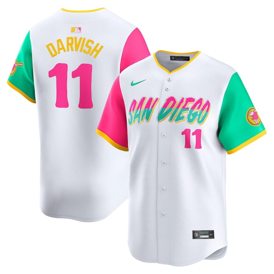 Nike PADRES ユニフォーム DARVISH 11 San Diego Padres Yu Darvish #11 Nike White 2025 City Connect