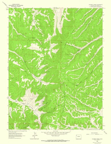 Topographical Map - Calamity Ridge Colorado Quad - USGS 1962 - 23 x 29.87 - Bild 1 von 20
