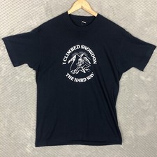 I Climbed Snowden The Hard Way T Shirt Mens Single Stitch Screen Stars USA Vtg