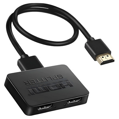 PHILCO FWV2001 HDMI Splitter 1 in 2 out 4k Dual Monitor 1080p 3D 6ft