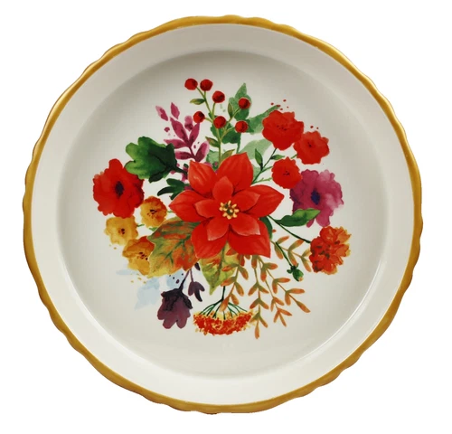The Pioneer Woman Winter Bouquet Round Pie Dish