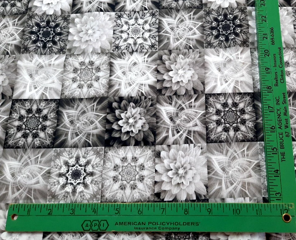 Jeanie Sumrall-Ajero gris 1 1/2 yardas 'Dream Big-Tiles' S#V5254 Hoffman Spectrum Foto 2 de 4