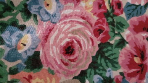 Cortina de tela de corteza vintage años 40 50 2 paneles forrada de chintz floral 26x46 - Imagen 7 de 19