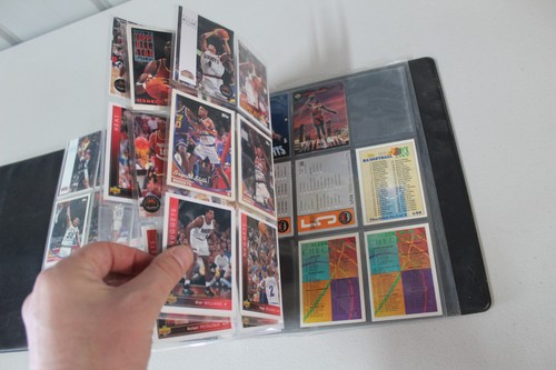 FOLDER of NBA Basketball Collectors Trading Cards 1990s LOT Topps binder - Picture 17 of 17