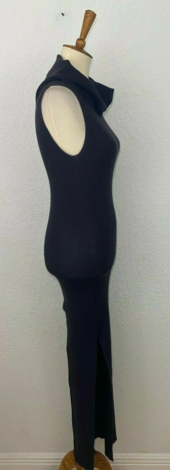 Abito body donna Rick Owens scollo cappuccio prugna taglia media