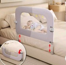 Abdtech Bed Guard Rail for Toddlers 59 "Lift Foldable Toddler Bed Rail Kid Gray