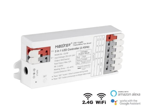 Miboxer 3In1 Led Funk Controller Dimmer Rgb Rgbw Rgb+Cct 12V 24V E3-RF-image