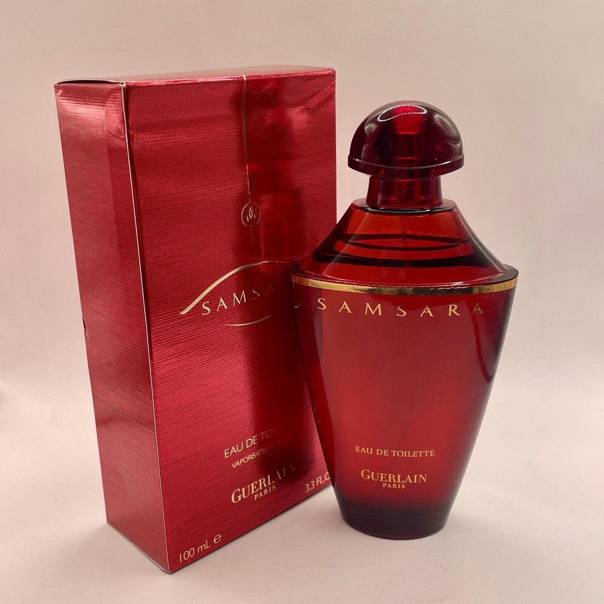 SAMSARA By Guerlain EDT Spray 100 ml 3.4 oz RARE HTF Red SAMSARA By Guerlain EDT Spray 100 ml 3.4 oz RARE HTF Red