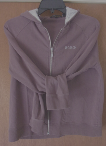 BCBG Maxazria Sweatshirt, Gr. L, bräunlich lavendel mit silbernen Pailletten