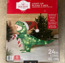 Holiday Time 24" Light Up Plush T-Rex Christmas Flamingo For Indoor  Outdoor
