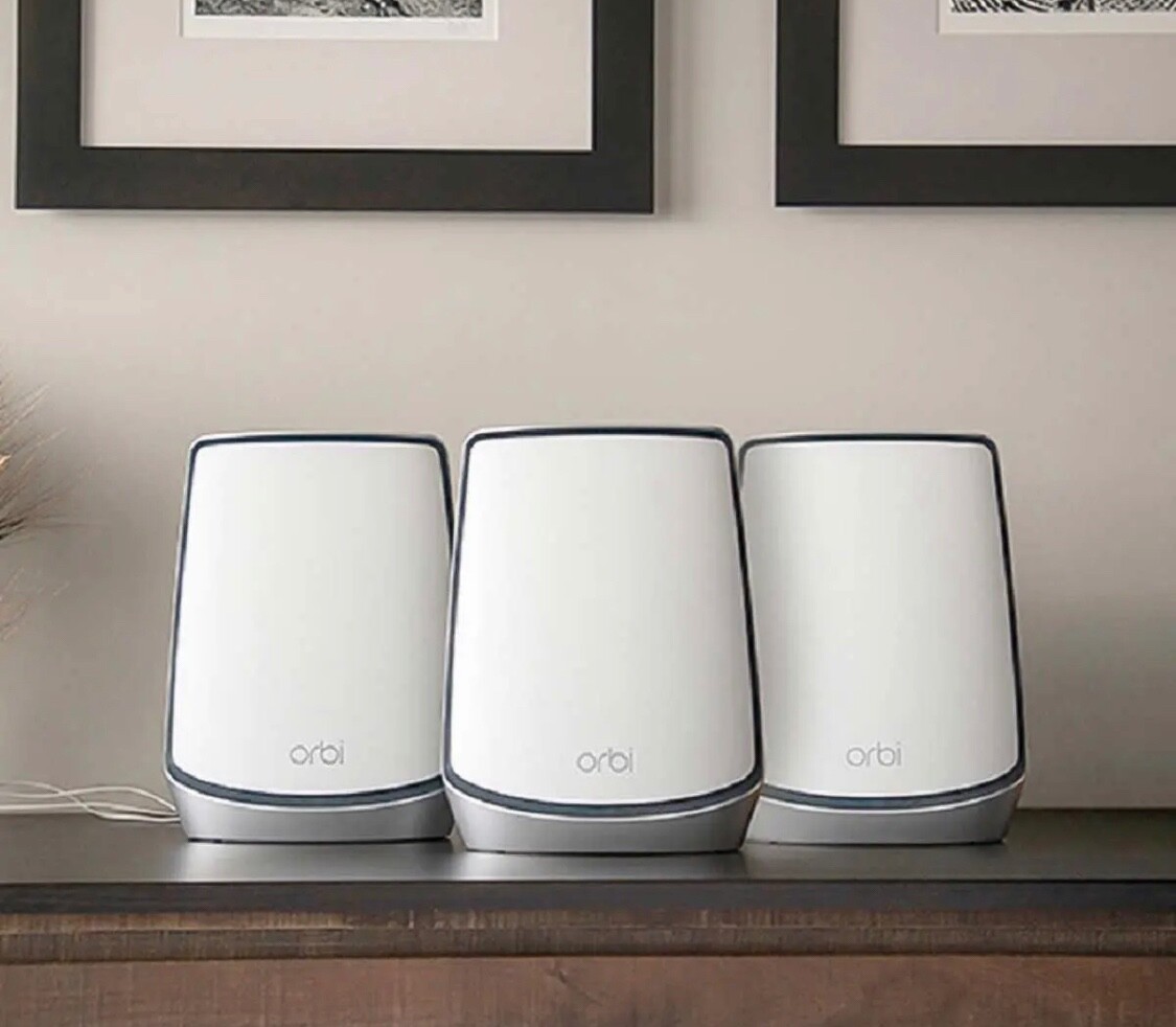 NEW NETGEAR Orbi AX6000 3 x Tri-Band Mesh WiFi 6 System 3pack Black Wi-Fi 2.4GHz