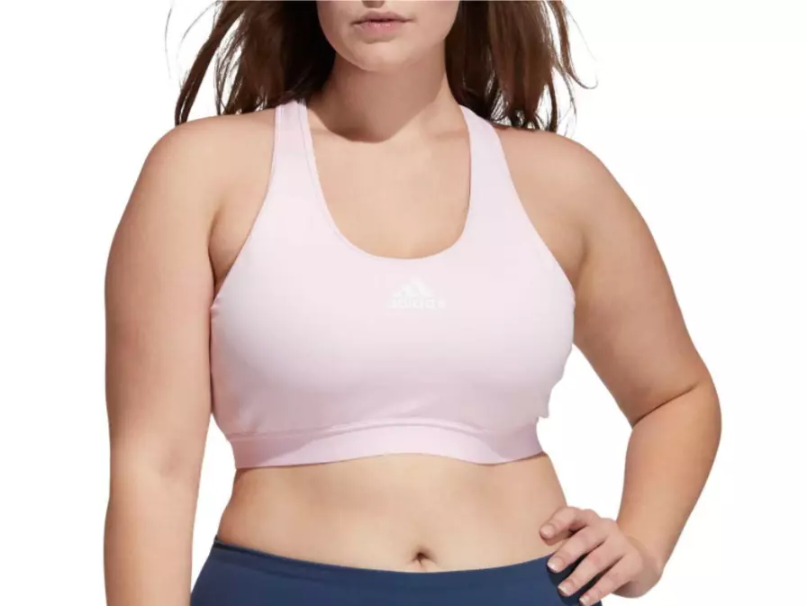 ADIDAS Plus Size Don't Rest Alphaskin Padded Sports Bra GS2796 Clear pink  3X,4X