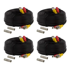 100ft BNC Video Power Cable, Extension Wire Cord w/Connectors All in one 4 Packs