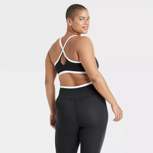 Women's Everyday Soft Light Support Piped Midline Sports Bra - All In Motion S - Picture 5 of 13