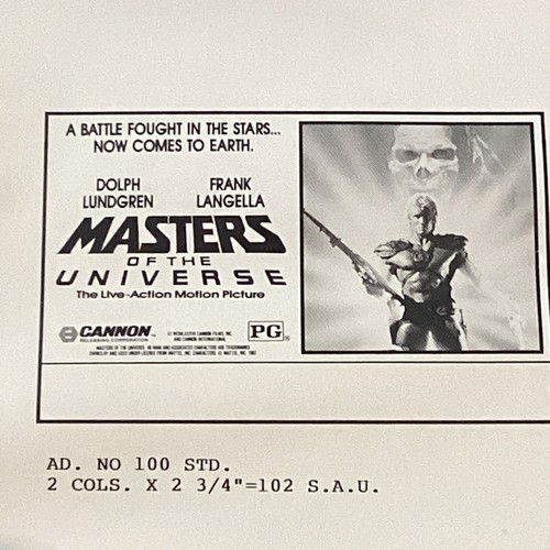 Original 1987 Masters Of The Universe 12”x17” Movie Newspaper Advertising Slick - Picture 4 of 8