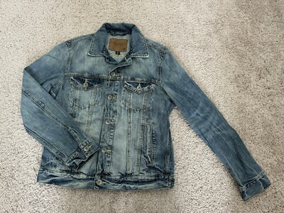 NWT AMERICAN EAGLE OUTFITTERS Y2K Mens M Trucker Jean Denim Jacket