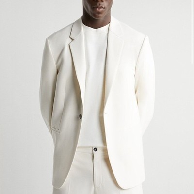 Blazer Homme Zara Noir - Style Softshell En Coton - Occasion Très Bon État