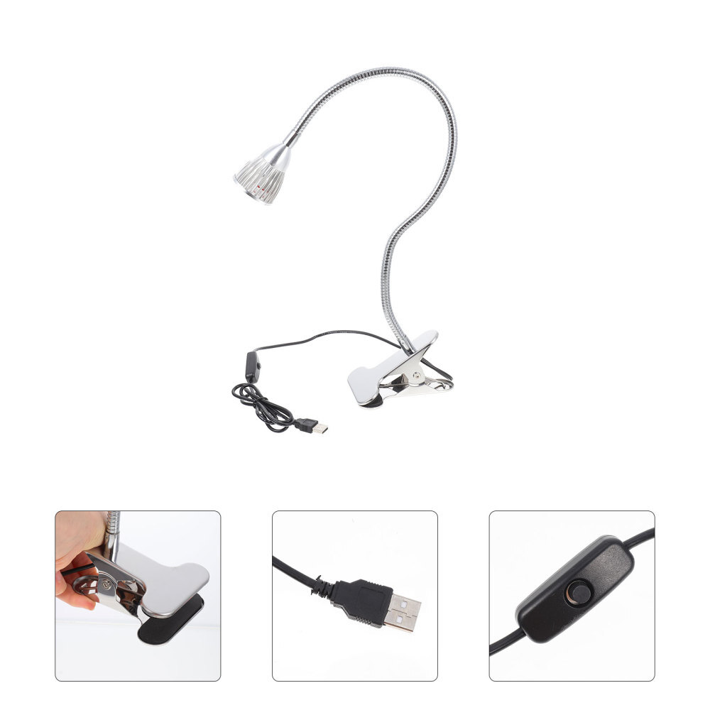 Clip-On Adjustable Reading Book Light for Desk Office or Bedside Use