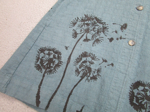 Cut Loose Jacket Womens Small Blue Linen Cottagecore Prairie Boho Coat Dandelion - Picture 4 of 19