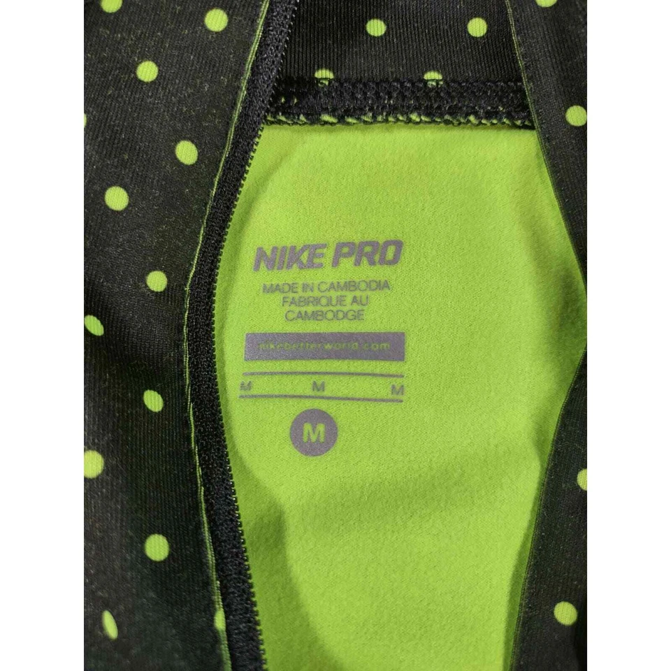 Nike Pro Hyper Warm 1/2 Cremallera Negro Lunares Manga Larga Talla Med Foto 3 de 4