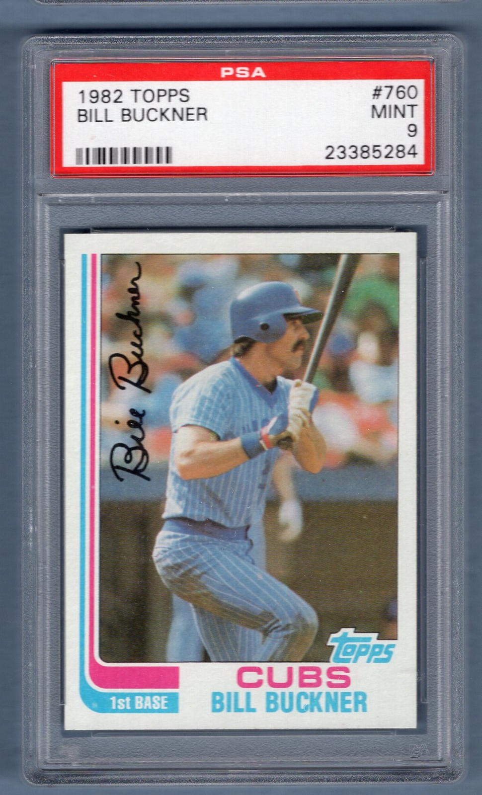 1982 Topps #760 Bill Buckner PSA 9