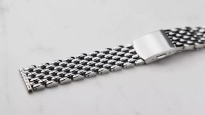 20mm 7 Link Beads of Rice Stainless Steel Watch bracelet band