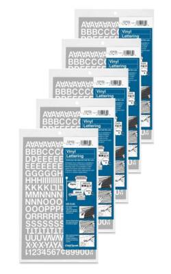 Chartpak 1/2-inch White Stick-on Vinyl Letters & Numbers (01016), 5 PACKS