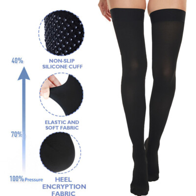 Compression Stockings Thigh High Women Men Medical 30-40 mmhg DVT Socks Varicose