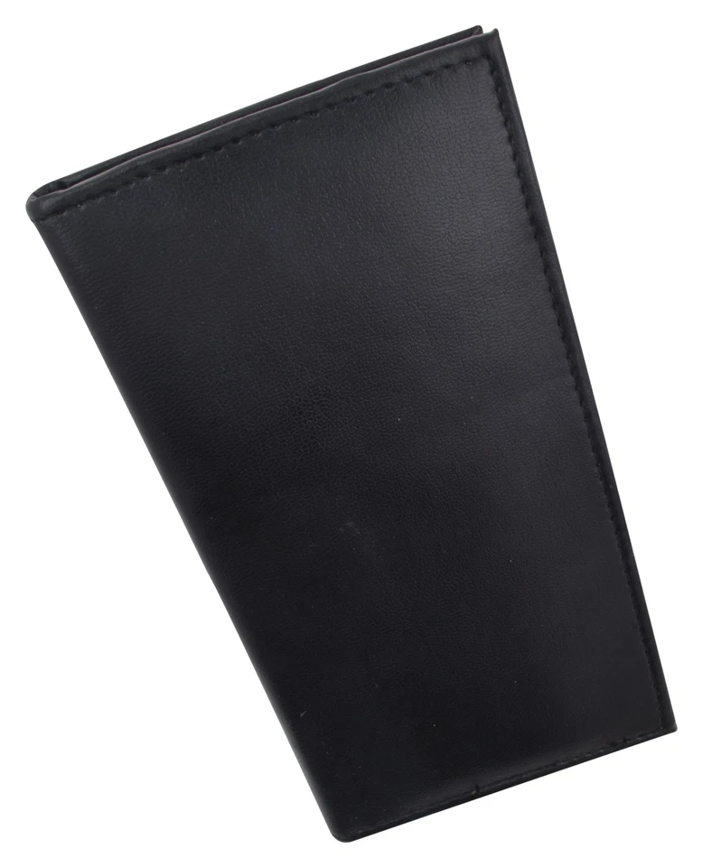 真皮支票簿封面卡夹钱包男女 RFID 阻断 — 第 4/4 张图片