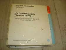 Volkswagen Vw Volume 1 On Board Diagnostic Vag 1551 Vag 1598  Manual Binder