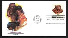 SAN ILDEFONSO INDIANS PUEBLO INDIAN ART POTTERY   FLEETWOOD CACHET FDC UNADDR