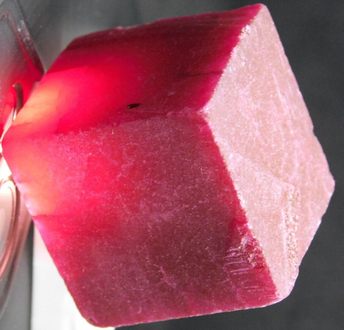 383Ct Certified Natural Extremely Rare Pink Ruby Cube Rough Loose Gemstone - Picture 7 of 10