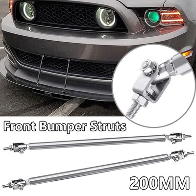 2pcs Adjustable Car Front Bumper Lip Splitter Spoiler Strut Rod Tie Support Bars
