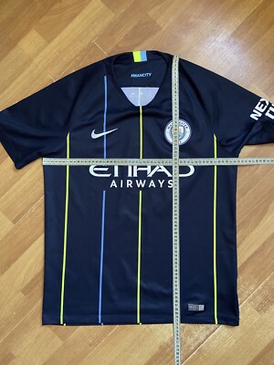 MANCHESTER CITY 2018 2019 AWAY FOOTBALL SHIRT SOCCER JERSEY NIKE