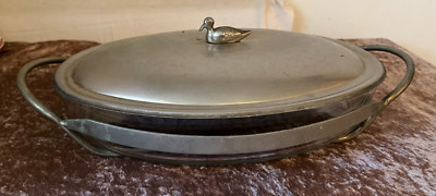 Design Rolf Sinnemark  ?, Vintage, Auflaufform mit Pyrex Glaseinsatz und Deckel