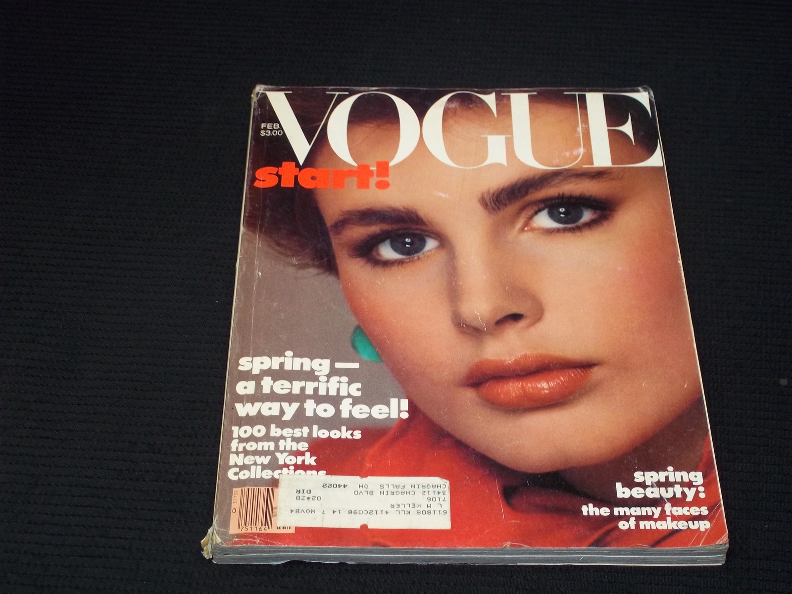 1983 FEBRUARY VOGUE MAGAZINE - ALEXA SINGER FASHION FRONT COVER - H 4522