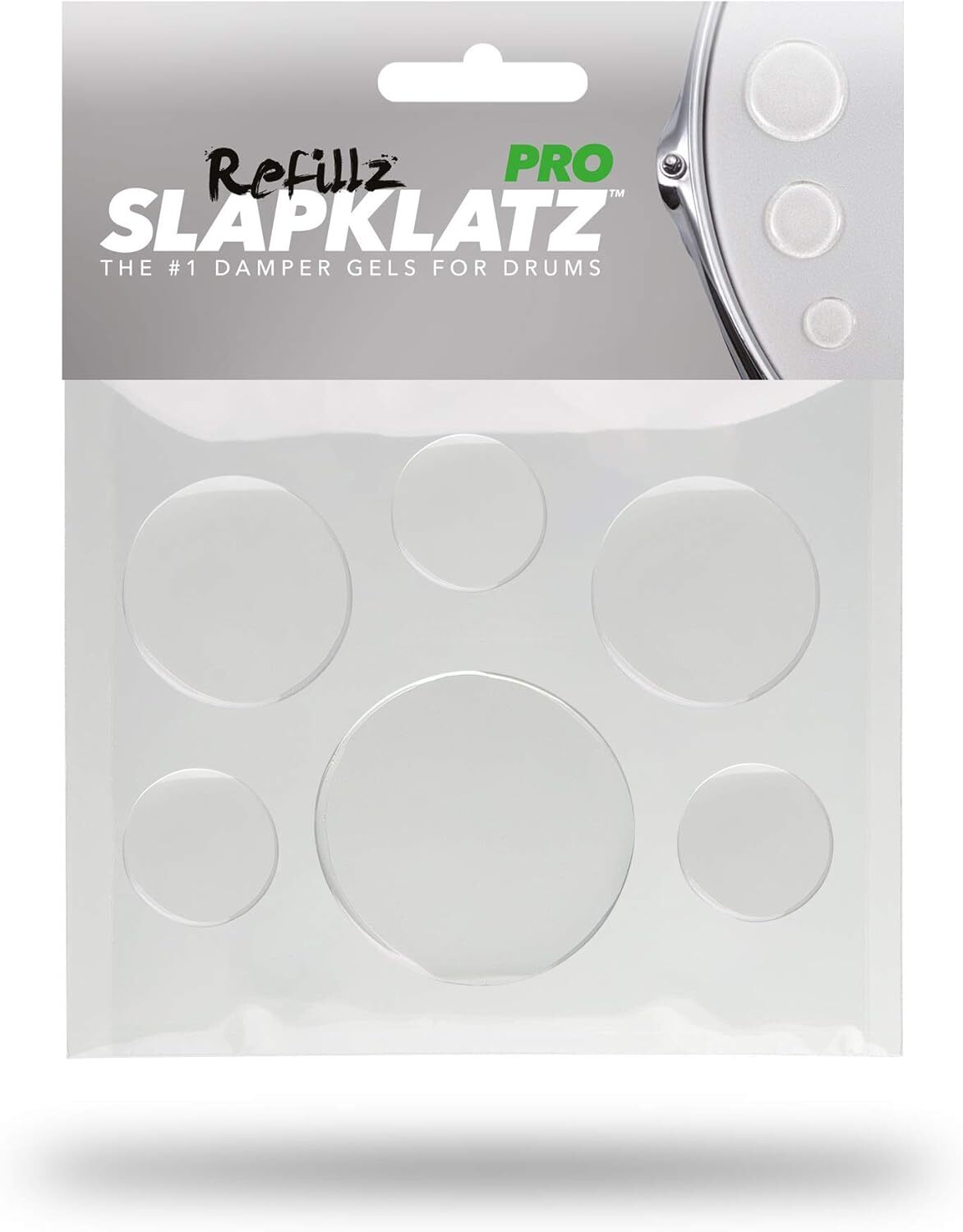 Gel Pad SlapKlatz - Confezione Refillz PRO da 12 Gel Pad trasparente sordine bat