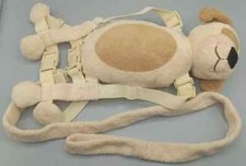 Eddie Bauer 2 in 1 Harness Buddy Beige Puppy Dog Plush Backpack Safety Leash