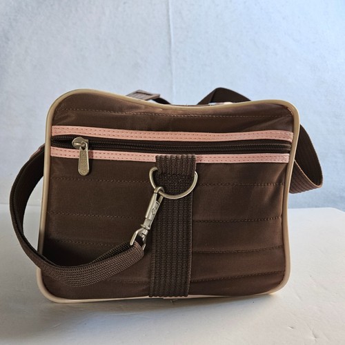 Sherpa Original Pet Carrier Small 14x9x8.5 Brown Pink Travel Bag Portable Kennel - Picture 3 of 21