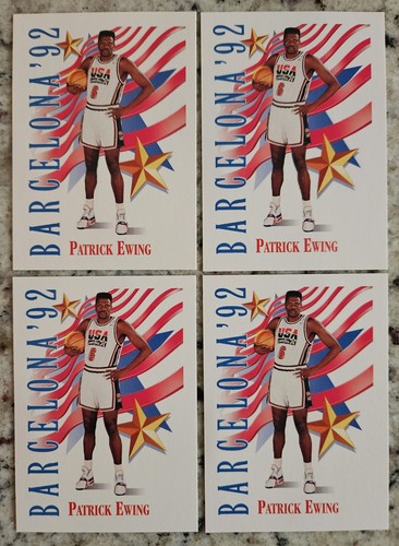 Patrick Ewing - 4 card lot - 1991-92 SkyBox #532 Team USA Dream Team - near mint