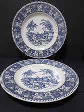 Set of 2 SPODE BLUE ROOM ROME 10 1/4" Dinner Plates B022 