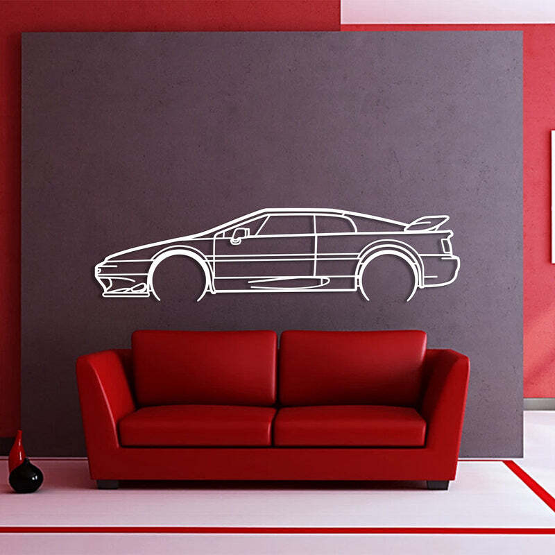 Wall Art Home Decor 3D Acrylic Metal Car Auto Poster USA Silhouette Esprit Turbo