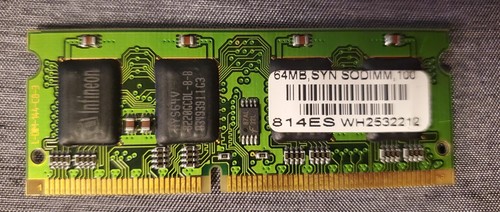 Infineon 64MB SYN DIMM 100 (814ES) RAM MEMORY CARD - Picture 1 of 5