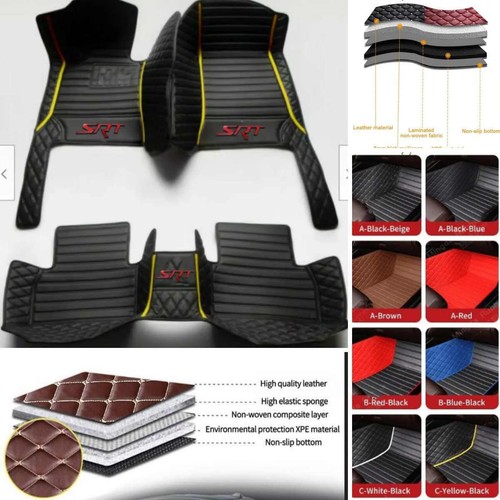 Fit For Dodge SRT Car Floor Mats Waterproof Carpets Cargo New Leather Anti Slip - Foto 5 di 27