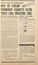 1962 Tar Gard Permanent Cigarette Filter PRINT AD Jet Stream Traps Tar VTG 1960s